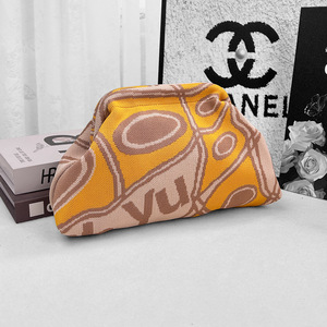 Borsa <span class=keywords><strong>Clutch</strong></span> da Donna in Tessuto Intrecciato, Borsa a Mano Grande Capacità, Borsa Cosmetica Portatile, <span class=keywords><strong>Pochette</strong></span> da Viaggio Versatile ed Elegante per Uso Quotidiano - Product Image 4