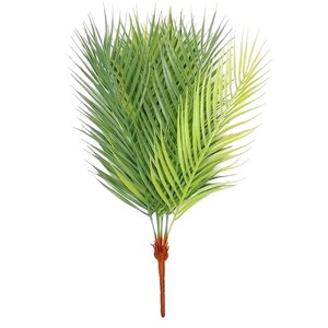 Ramo de Hojas de Palma Artificiales de 20 Pulgadas/50 cm, Decoración de Palma Areca de Plástico Verde para el Hogar y el Jardín - Product Image 4