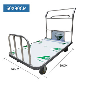 Stainless Steel Handbrake <b>Trolley</b> High-Speed Rail Station Mute Handling <b>Platform</b> <b>Trolley</b> with Handbrake <b>Trolley</b> Direct Supply - Product Image 3