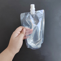 Sachets d'emballage en plastique transparent personnalisables avec logo, 8oz 16oz 32oz, pour boissons, jus, liquides, café, thé, sauces, avec bec verseur, pour chaussettes et chaussures