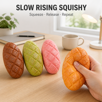 Jouet Squishy Ovale en forme de Melon à Montée Lente, Effet Craquelé, Motifs Assortis, Anti-Stress, Cadeau de Bureau