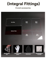 Étui de protection en acrylique transparent pour figurines d'action, vente en gros, avec porte avant magnétique, dos miroir, étui de protection en acrylique