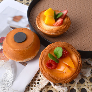 ทาร์ตไข่ปลอมทำมือจาก PU ของตกแต่งหน้าต่างร้านเบเกอรี่ ของตกแต่งงานปาร์ตี้ DIY อุปกรณ์ประกอบฉากถ่ายภาพอาหาร - Product Image 4