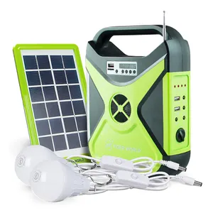 Kit d'éclairage solaire complet Panneau solaire Kit d'énergie solaire 8000mAh Power Bank