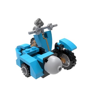Jouet de construction MOC Moto Volante de Hagrid, Blocs de construction en plastique ABS, Modèle créatif éducatif, Cadeau d'assemblage, 46 pièces - Product Image 4