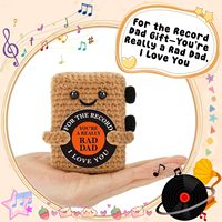 Poupée tourne-disque en vinyle au crochet faite à la main – Le meilleur cadeau pour la fête des Pères, anniversaire, design amusant, cadeau d'appréciation, retraite