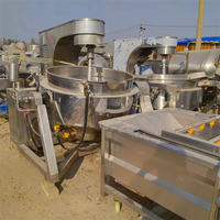 Marmite de cuisson à vapeur haute pression, cuve basculante à double enveloppe, autocuiseur électrique industriel avec agitateur motorisé pour usage commercial