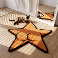 Tapis Tufté Personnalisé en Forme de Dessin Animé Amusant, Tapis Décoratif Antidérapant Doux pour la Maison, MOQ 1PC