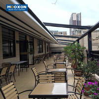 Mooxon Pergola de toit rétractable en PVC tout temps Pare-soleil extérieur motorisé pour patios
