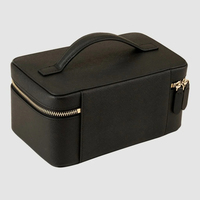 Sac de maquillage en cuir PU en gros, grande capacité, étanche, organiseur de voyage pour articles de toilette, étuis à bijoux, pochette de rangement cosmétique