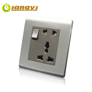ISO Certification 10A Electric Power Two Pin With One Way UK Wall Switched Socket