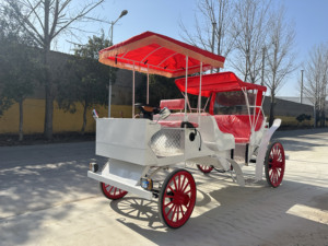 Venta Directa de Fábrica, Carruaje Real Eléctrico a Bajo Precio, Carruaje de Caballos Negro y Dorado, Carruaje Real Fabricado en Acero - Product Image 5