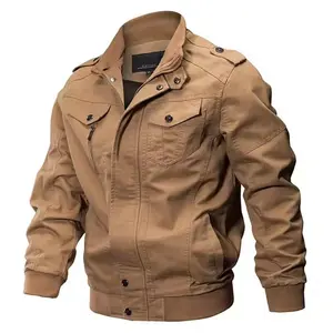 Китайское производство, высококачественные мужские куртки из хлопка и полиэстера, на заказ, с застежкой-молнией, большие размеры