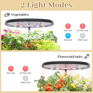 Oliz Rose Transparent, gris jardin intelligent pot de fleurs d'intérieur pots de plantes articles de décoration de la maison avec lumière de croissance LED - Product Image 4