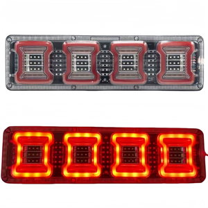 Nieuwe Vrachtwagen Achterlicht <span class=keywords><strong>24V</strong></span> Universele Hoge Helderheid Waterdichte Oplegger <span class=keywords><strong>Led</strong></span> Stromend Water Stuurrem Achteruitrijden - Product Image 1