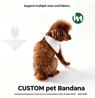 Bandanas pour chiens et chats personnalisées en gros, multi-matériaux, multi-tailles et multi-couleurs, imprimées et brodées