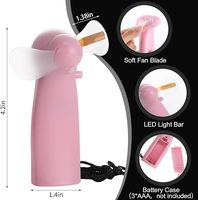Mini ventilatore pubblicitario sostituibile con ventilatore a LED portatile con Display a messaggio personalizzato Mini ventilatore lampeggiante