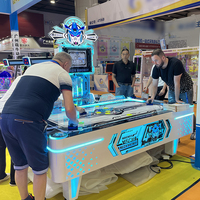 Table de hockey sur air en métal espagnole à monnayeur, machine de jeu multi-balles pour compétition à quatre joueurs