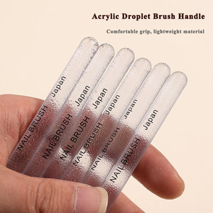 Pinceaux à ongles personnalisés avec logo, manche transparent, applicateur d'huile, pour manucure, liner, détails, plats, ovales, ronds, pour gel, French, ombré, design, peinture - Product Image 3