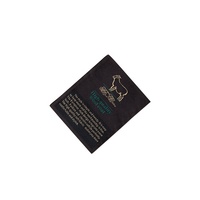 Étiquettes imprimées personnalisées pour vêtements, étiquettes en coton, sérigraphiées, en satin, pour col, avec bordure crochetée, étiquettes tissées principales