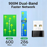 Adaptador WiFi 6 de Doble Banda AX900, Dongle USB WiFi, Tarjetas de Red Inalámbricas de 2.4G y 5GHz de Alta Velocidad, Compatible con Win 10/11