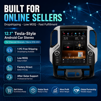 Autoradio Android 12,1 pouces style Tesla, Snapdragon 665, WiFi, USB, pour Chevrolet Silverado / Sierra 2019-2021, fabriqué en usine