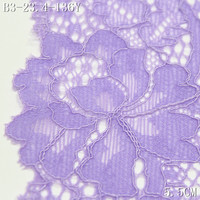 Vente en gros de dentelle élastique étroite de 5 cm, couleur lavande, dentelle à fleurs extensible pour accessoires de lingerie féminine, haute élasticité