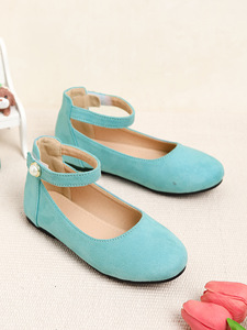 Nuevo Diseño de Zapatos Planos de Vestir para Niñas, Estilo Retro con Punta Redonda, de Gamuza, para Otoño, para Estudiantes - Product Image 2