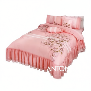 Edredón Antonieta Individual, Tela de Satén Bordada, Ropa de Cama para el Hogar - Product Image 1