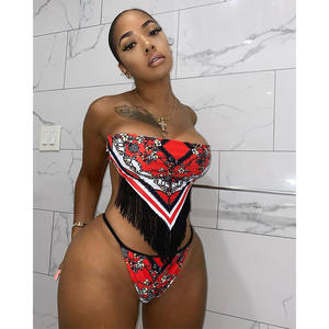 Traje de Baño de Dos Piezas <span class=keywords><strong>para</strong></span> Mujer, Estampado, Sexy, sin Tirantes, <span class=keywords><strong>para</strong></span> Playa, 2021, <span class=keywords><strong>Trabajos</strong></span> <span class=keywords><strong>desde</strong></span> <span class=keywords><strong>Casa</strong></span> <span class=keywords><strong>para</strong></span> <span class=keywords><strong>Estudiantes</strong></span> en Línea - Product Image 5