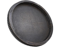 Plateau de service rond en bois personnalisé avec perles Plateau de table basse en bois noir vintage pour salle à manger