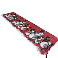 Chemin de table jacquard personnalisé écologique pour Noël, motif Père Noël, pour la décoration de la maison et du bureau