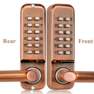 <span class=keywords><strong>Serrure</strong></span> de porte extérieure en acier <span class=keywords><strong>à</strong></span> combinaison <span class=keywords><strong>mécanique</strong></span> avec boutons sur la poignée - Product Image 1