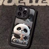 Coque de téléphone pour Apple 17 Pro Max avec un design mignon de panda - Design étagé Tianyan, antichoc et entièrement protectrice.