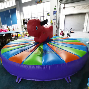 Outdoor party commercial kids <b>ride</b> <b>on</b> rocking games inflatable <b>unicorn</b> pull rodeo <b>ride</b> - Product Image 4