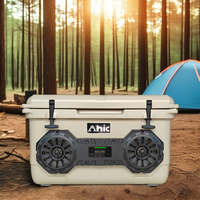 RH45S Portable Rotomolded Cooler Box Haut-parleur BT intégré pour une utilisation en extérieur-Idéal pour les canettes de nourriture et les boissons avec motif de logo