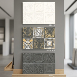 Carreaux muraux en céramique numérique haute brillance classiques 12x18 pouces, design rustique rouge pour intérieurs résidentiels - Product Image 5