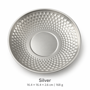 Assiette ronde décorative à double couche en argent avec motif diamant pour la restauration, vente en gros - Product Image 6