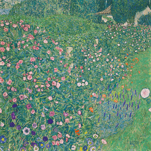 Obra Maestra Impresionista de Gustav Klimt, Pintura al Óleo de Flores y Hierba, Estilo Art Nouveau, Pintura de Jardín de Flores de Gustav Klimt - Product Image 3