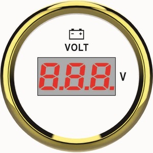 Voltmètre numérique 8-32V 52mm pour yachts, bateaux, camping-cars, voitures, véhicules modifiés, alimentation CC CA, résistance, fréquence - Product Image 1