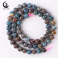 Perles de rubis saphir Zhe Ying 6/8/10mm d'Inde (le rubis peut être testé avec de la lumière UV)