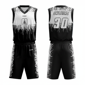 Ensembles d'uniformes de maillot de basket-ball au design personnalisé Vêtements de basket-ball 100% Polyester Sublimation Youth Team Pattern - Product Image 1