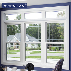 Fenêtres coulissantes verticales à cadre en aluminium triple blanc sur mesure pour résidences, design moderne avec vitrage acoustique simple ou double. - Product Image 1