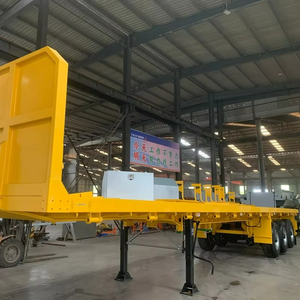 <span class=keywords><strong>Camion</strong></span> semi-remorque plateau de haute qualité 30-80 tonnes, 2/3/4 essieux, pour conteneurs 20FT 40FT 45FT - Product Image 4