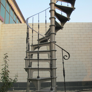 Kit d'<span class=keywords><strong>escalier</strong></span> intérieur moderne en colimaçon utilisé pour les villas Installation de bricolage Matériau en fer - Product Image 1