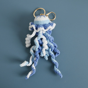Crochet Animals Doll Toy Octopus Keychain Crochet Keychain Handmade Knitting Knit Yarn Amigurumi Dolls Squid Jellyfish Key Rings - Product Image 6