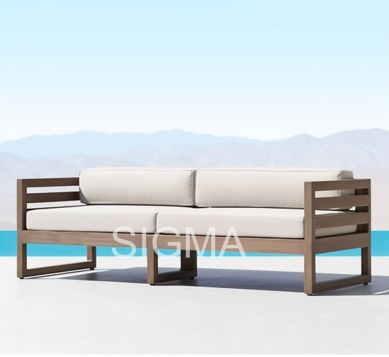 Luxury Teak Wood Lounge Chair Patio Outdoor Furniture Garden Sofa Set Teak Outdoor Sofa