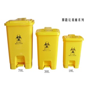 Contenedor de Residuos Médicos de 40L con Pedal Rectangular de PP para Uso en Interiores y Exteriores - Product Image 4
