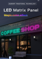 Panel Publicitario LED Digital Flexible Programable con Aplicación Inteligente Personalizada, Ojo de Diablo, para Decoración de Oficina y Bodas
