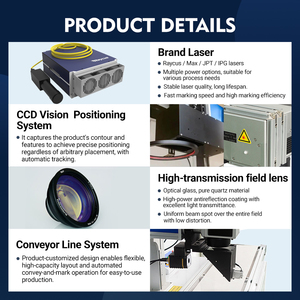 เครื่องยิงเลเซอร์ <span class=keywords><strong>UV</strong></span> DMK พร้อมกล้อง CCD กำลัง 20W-100W ใช้ซอฟต์แวร์ EZCAD ความแม่นยำ 0.002 มม. รุ่นใหม่ รองรับ AI/DXF/PLT/BMP - Product Image 2